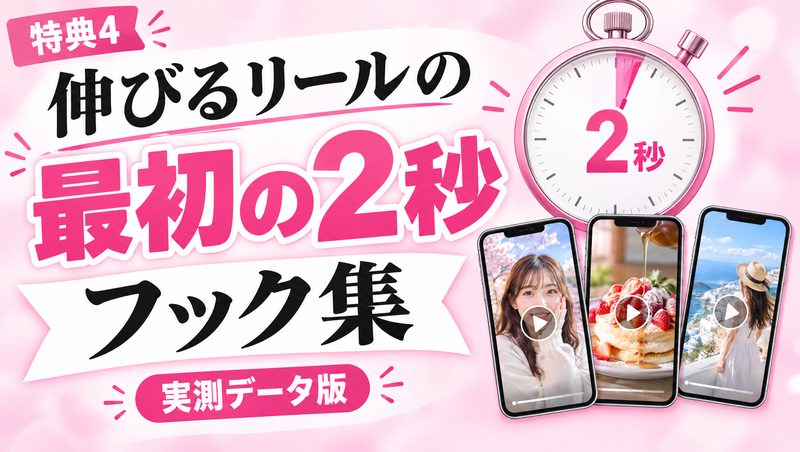 特典4 伸びるリールの最初の2秒フック集